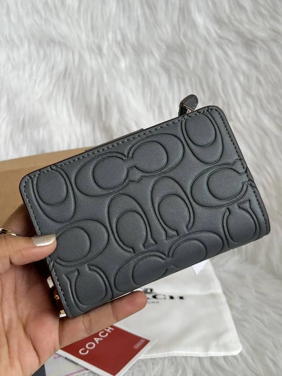 Coach 2-3 Premium Flap Wallet With OriginalBox DustCover Highend Coded - Image 4