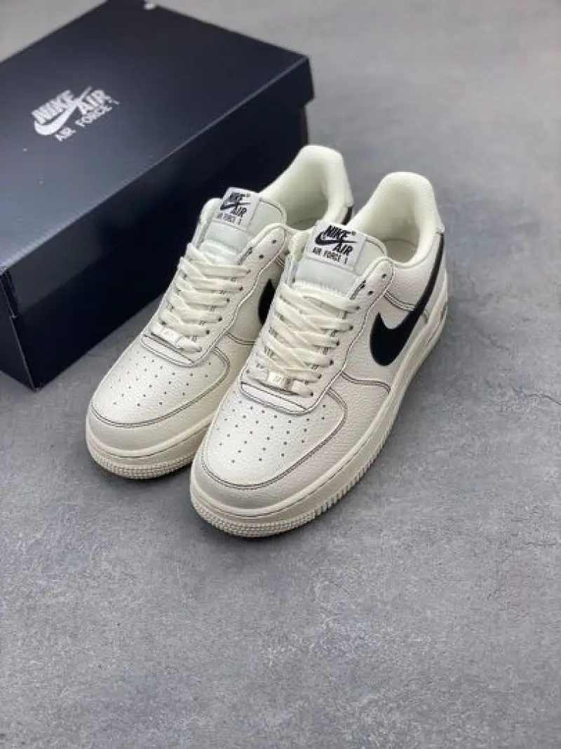 Nike Airforce 1 LV8 Leather Cream Black - Image 3