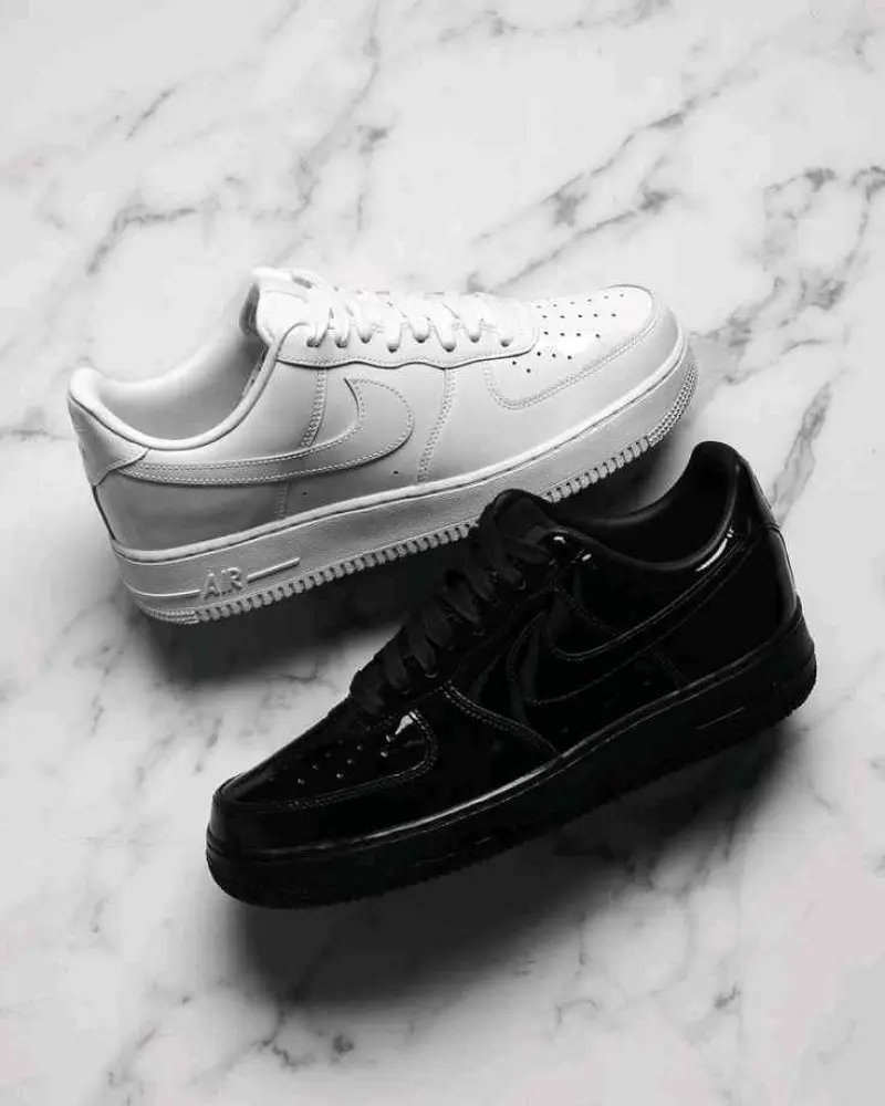 Nike Airforce 1 07 Black Patent 2617 - Image 2
