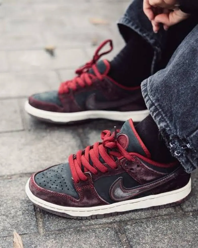 Nike riot skateshop x dunk pro sb qs low mahogany dark beetroot - Image 6