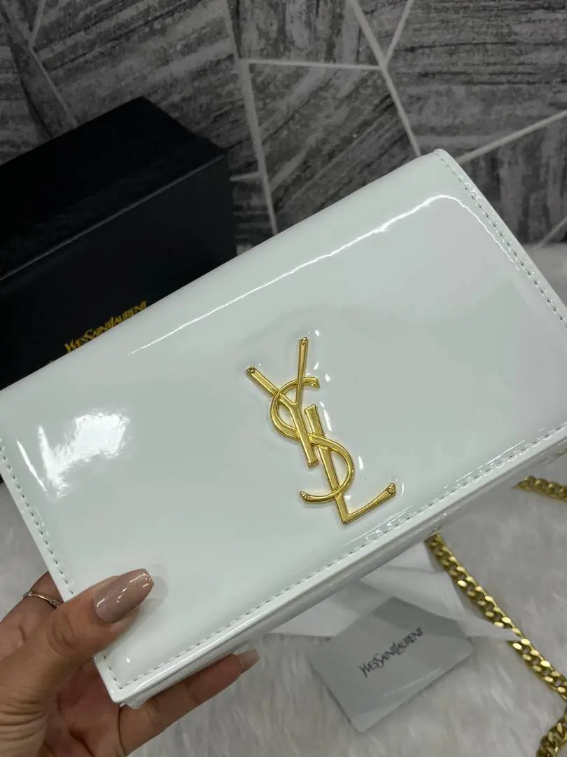 Ysl Patent Leather Flap Bag With Original Box & Dust Cover Packaging - Image 5