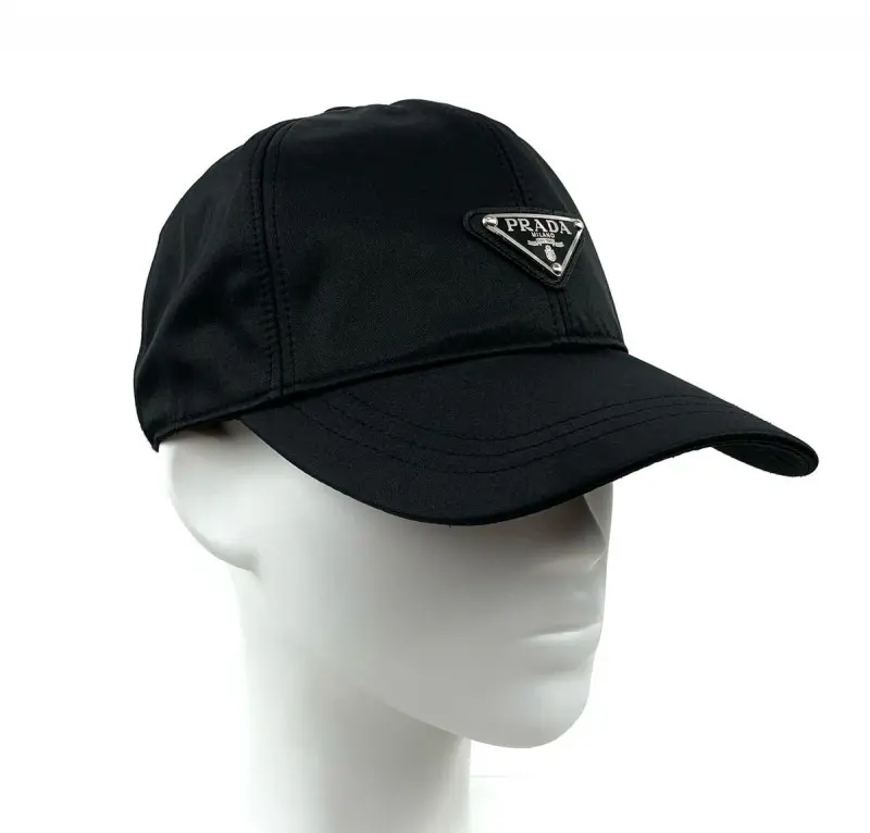 Prada Re Edition Nylon Black Front Logo Premium Unisex Cap (With Safety Box) - Image 9
