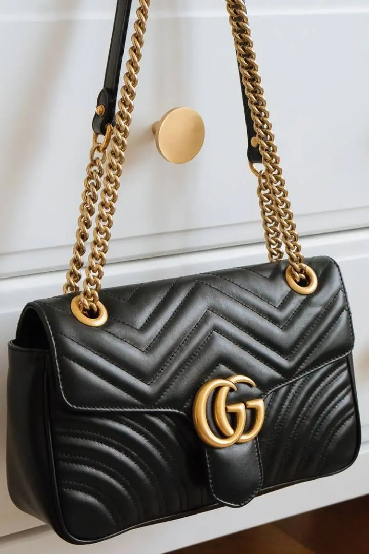 Gucci Marmont Black Gold With OriginalBox - Image 2