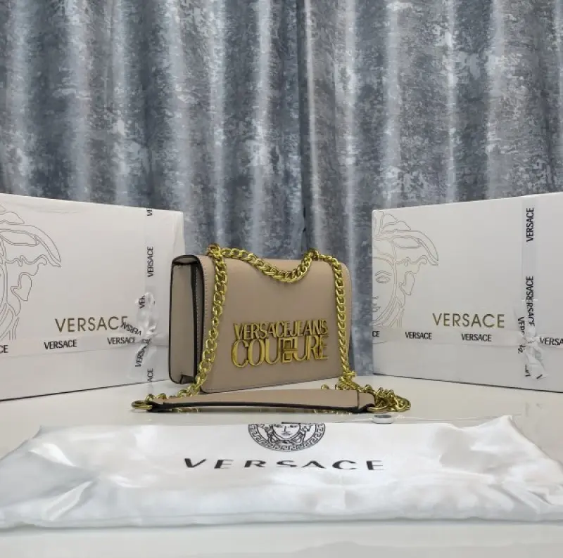 Versace Jeans Couture Saffiano Lock Crossbody Bag With OG Gift Box & Dust BaGahpricot - 527) - Image 6