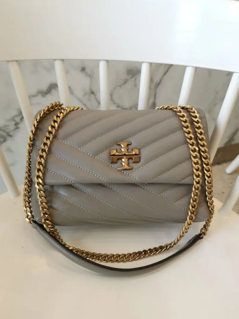Tori Burch Kira Grey Quilted Shoulder With DoubleBox - Image 2
