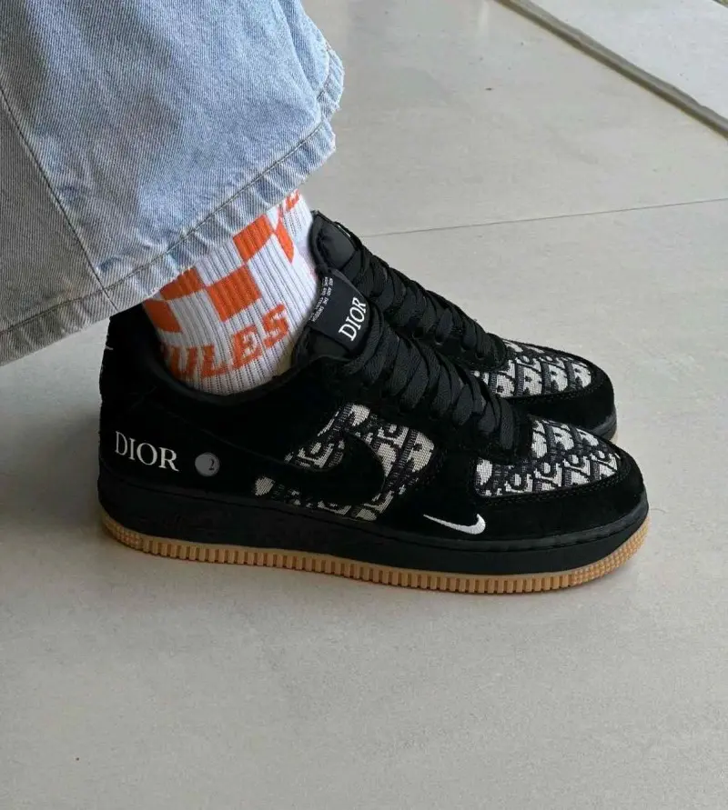 Nike Airforce 1 Low X Diyorr Custom Black - Image 2