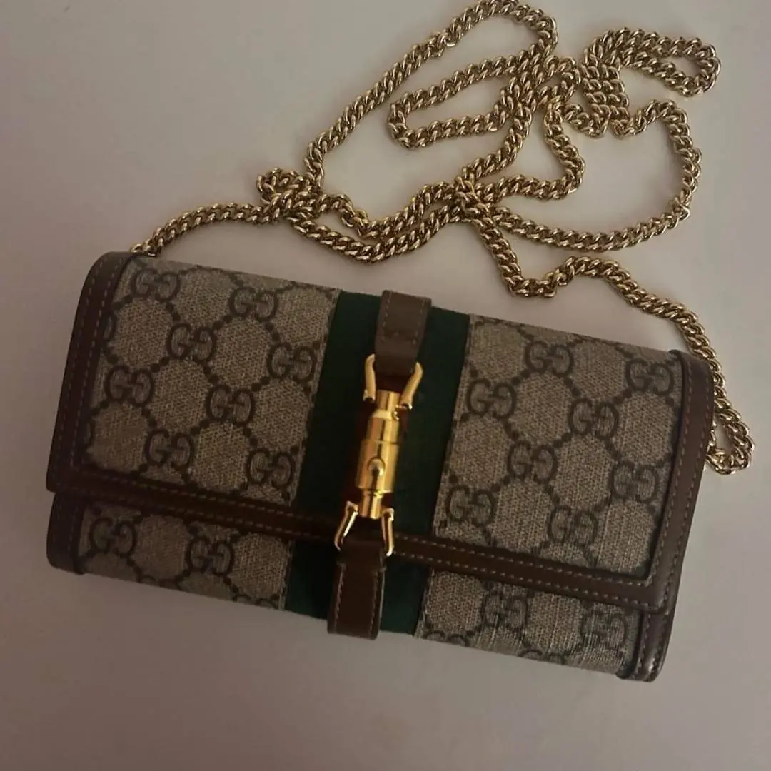 Gucci 76 Jackie ChainWallet Clutch With OriginalBox DustCover - Image 6