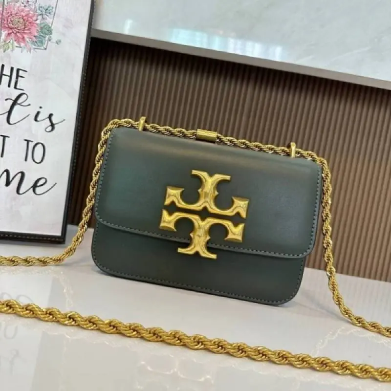 Tory565 Burch Eleanor Premium Quality Shoulder Bag With OG Box & Dust Bag (Green - 565) - Image 6