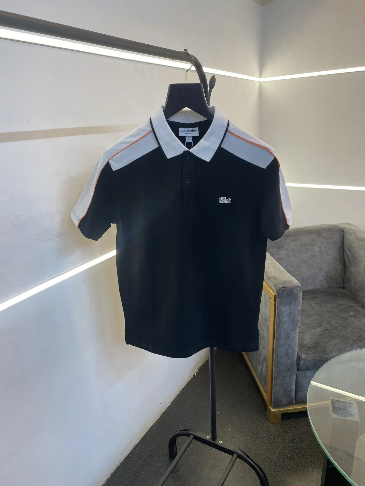 Lacoste imported polo tshirt black