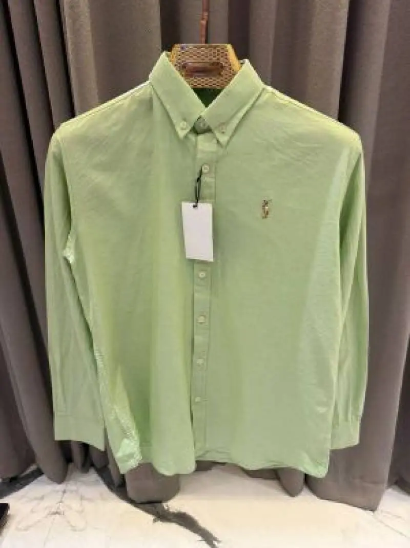 DIWALI DHAMAKA SALE RETURN NO RALF LAUUREN LINEN SHIRTS LIGHT GREEN - Image 2