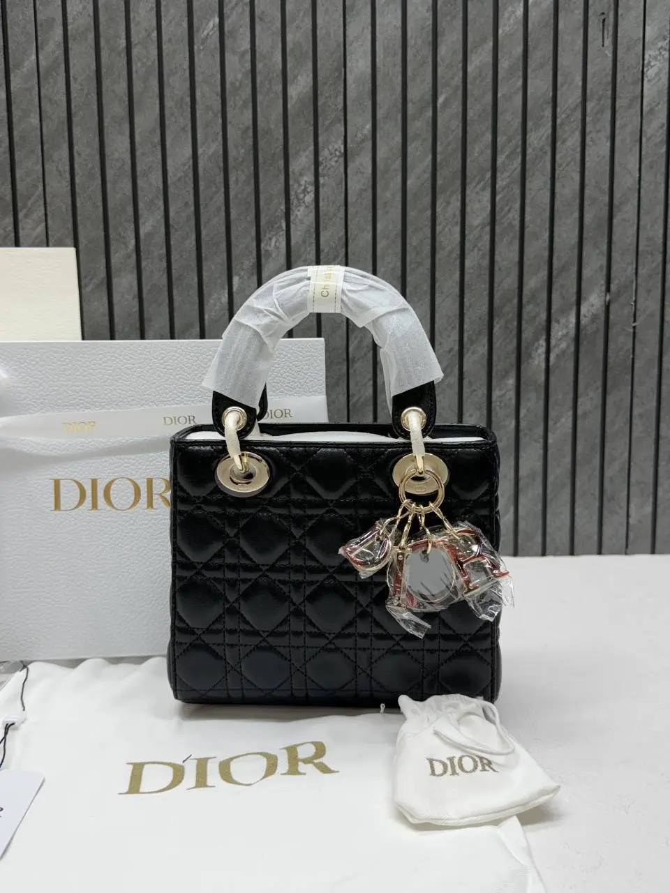 Dior CB Lady Diyorr Highend Quality With Red Charm & 2 Belt Super Premium With OriginalBox & CarryBag Packing (NoReturn) - Image 3