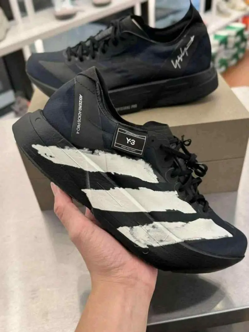 Adidas Adizero Y-3 Adios Pro 4 Black White - Image 2