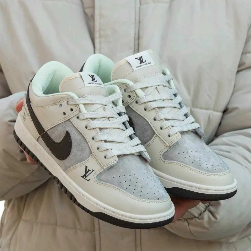 Nike SB Dunk Low X Loiuss Vuitton Gray 3037 - Image 3