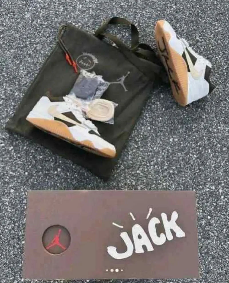 Travis Scott X Jordan Jumpman Jack Trainer Sail semi UA QUALITY - Image 3