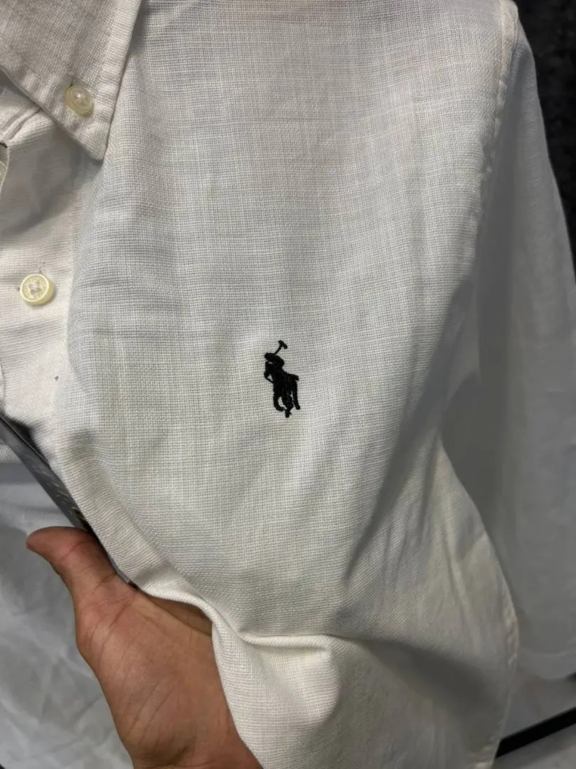 Ralph LAUREN P-OLO IMPORTED STORE ARTICLE SHIRT linen fabric - Image 4