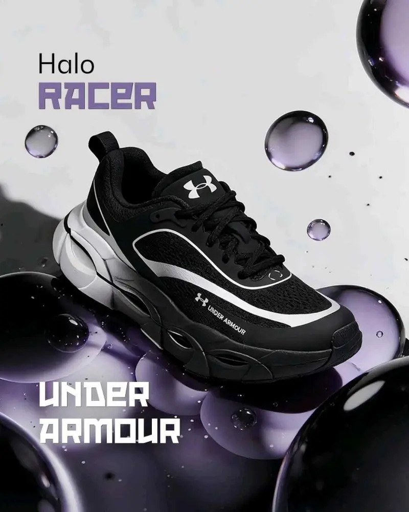 UA Halo Racer Black Distant Gray - Image 9
