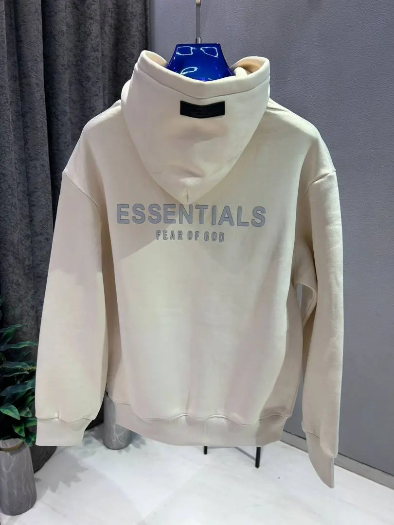 Essentials FEAR OF GOD IMPORTED HOODI CREAM - Image 4