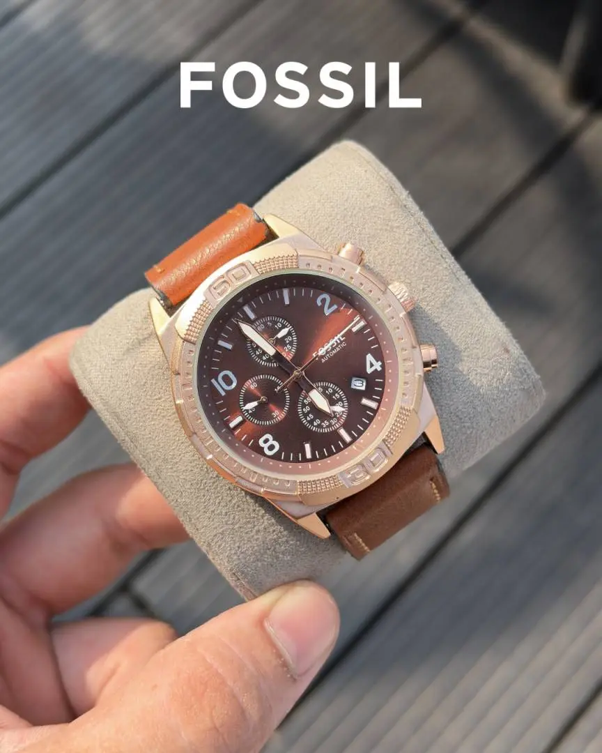 Fossil Bronson Chronograph Luggage Leather - Image 2