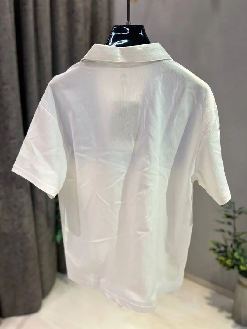 KOREAN IMPORTED HIGH DEMAND ARTICLE POLO T-SHIRT WHITE AND SKY BLUE - Image 4