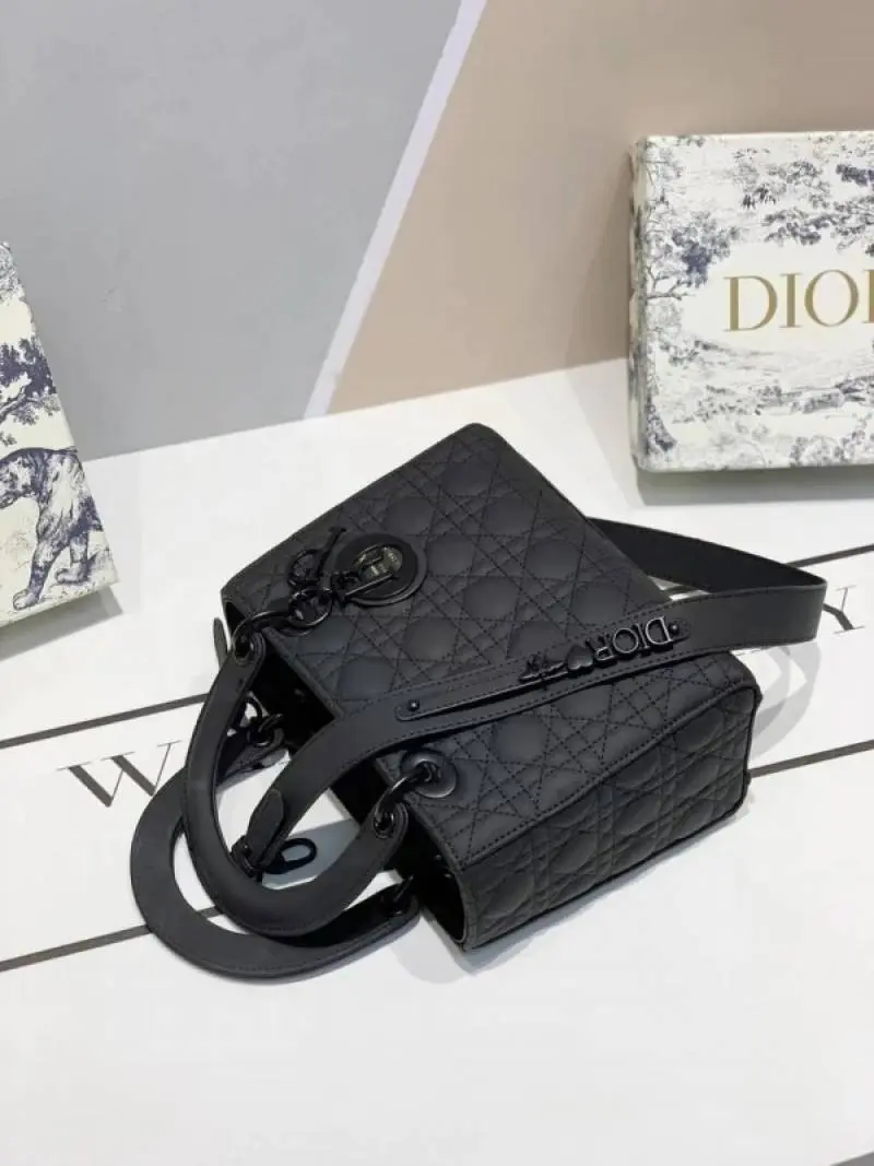 Dior Lady My ABC Matte Black With OG Box & Dust Bag (Black-383) - Image 7