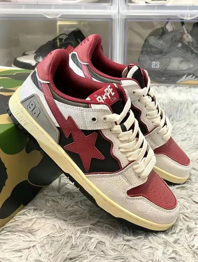 Bape Sk8 Sta Red Grey Black and grey are classic - Image 3