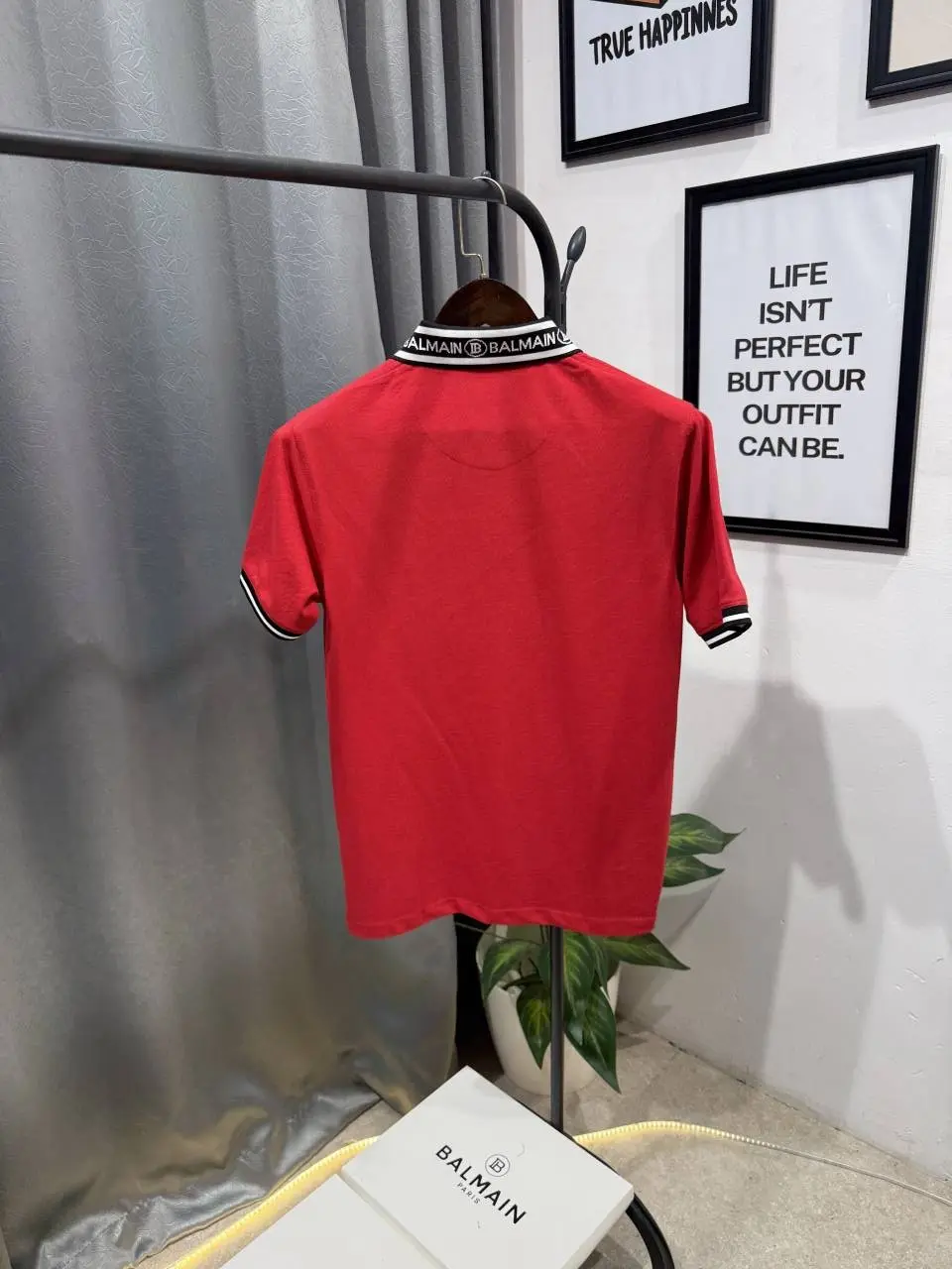 Balmain imported box pack polo tshirt red - Image 3