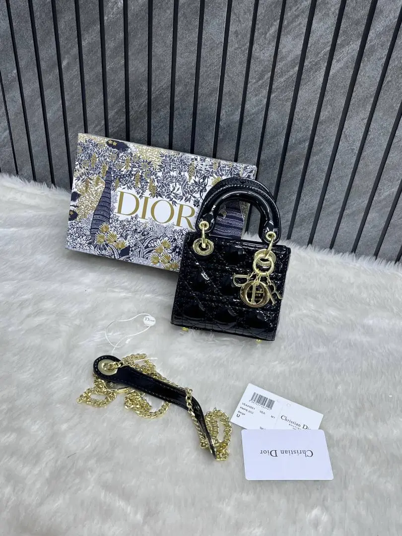 Dior Lady Supermini 18CM Crossbody Bag With OriginalBox DustCover - Image 2