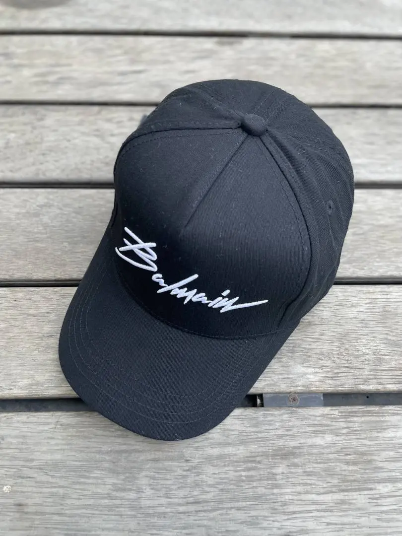 Balmain Paris Canvas Black White logo premium unisex cap with safety box