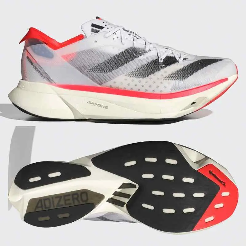 Adidas Adizero Adios Pro 3 Cloud White Solar Red 1248 - Image 7
