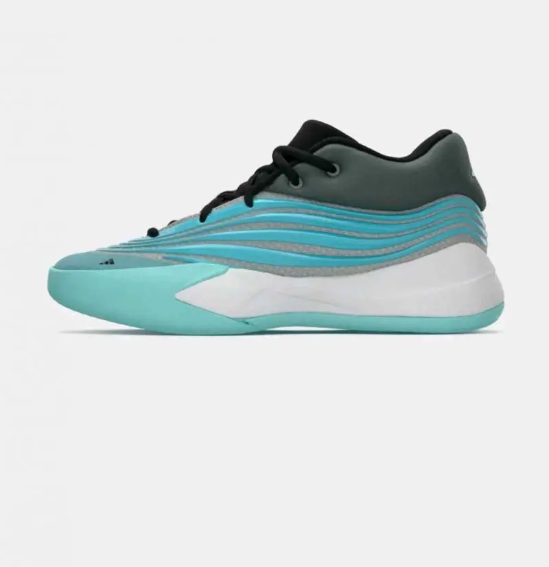 Adidas Dame X Older Kids (GS)Flash AquaCore BlackGrey331 - Image 4