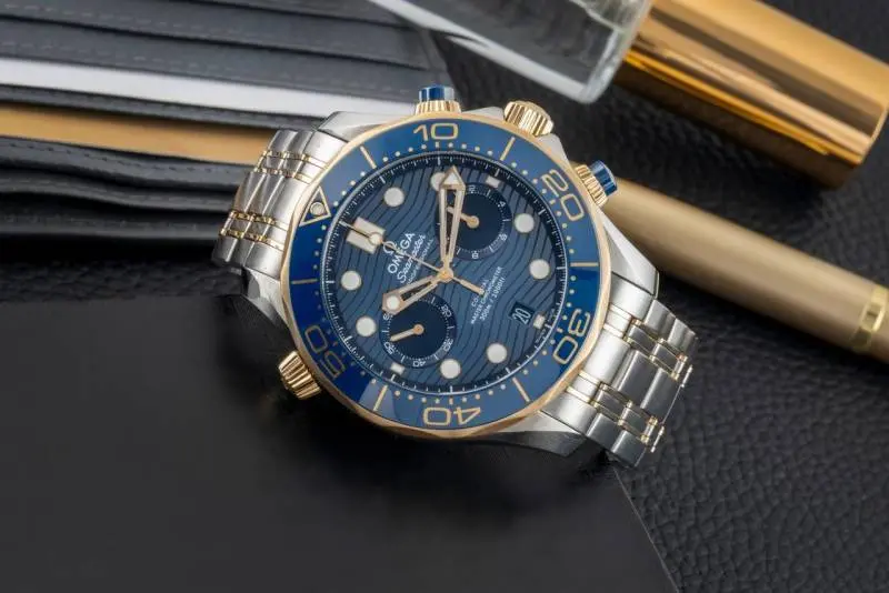 Omega Seamaster Diver 300M Co-Axial Master Chronometer Chronograph 2 ton copper blue - Image 5