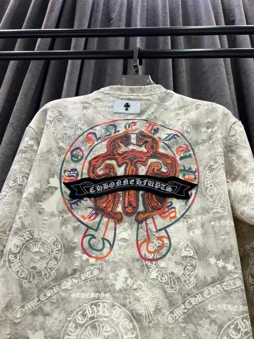 CHROME HEARTS IMPORTED SWEATSHIRT STORE ARTICLE CREAM AND GREY - Image 3