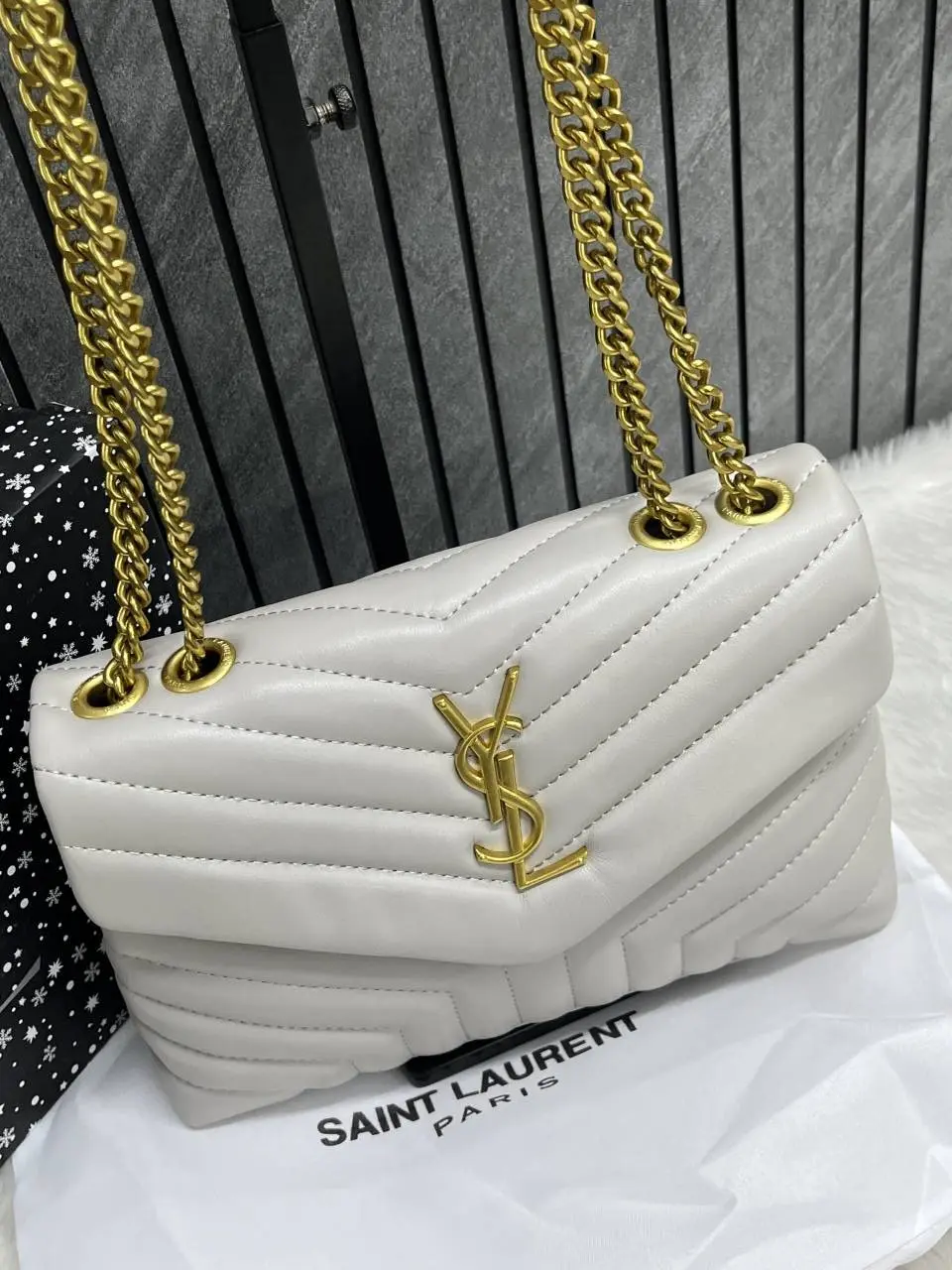 Ysl Lou Lou Soft Medium Shoulder Bag With Original Box & Dust Cover Packing - Image 3