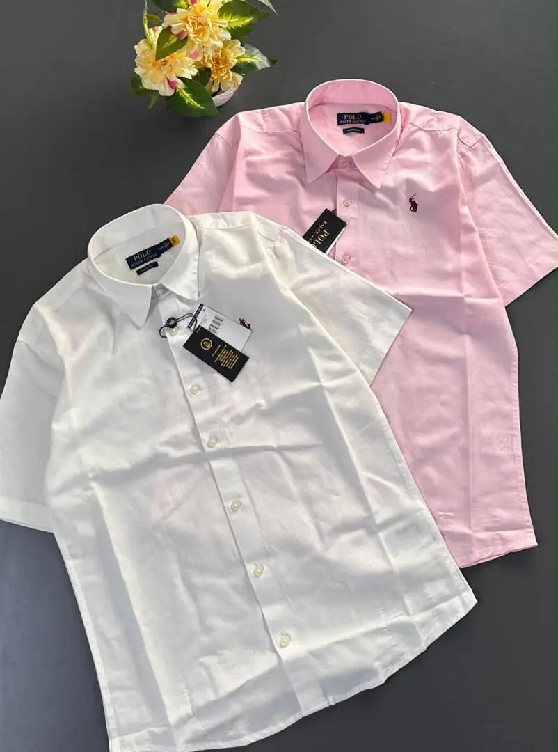 Ralph LAUREN P-OLO IMPORTED STORE ARTICLE SHIRT LINEN FABRIC - Image 5