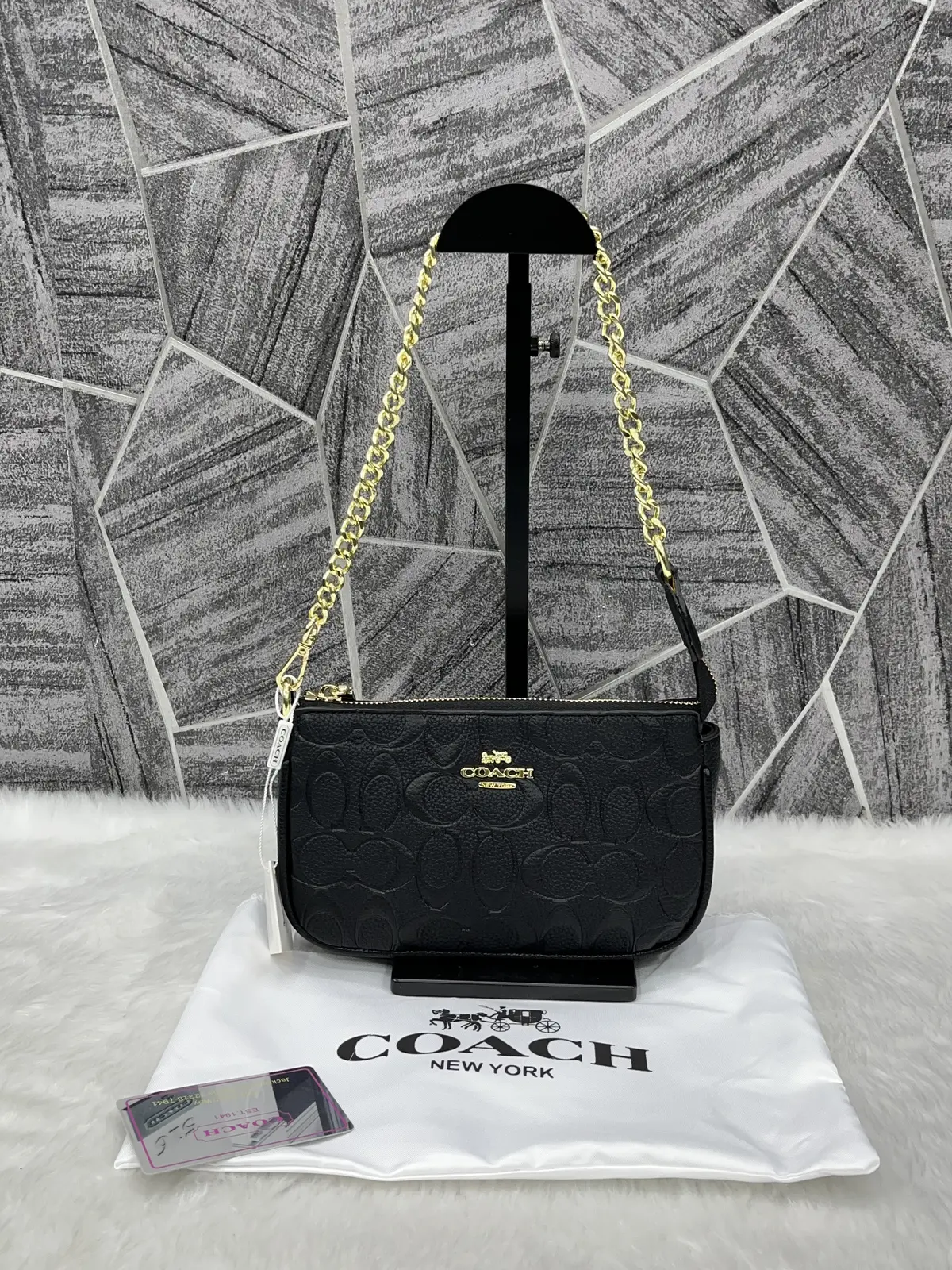 Coach Large Black Wristlet With DustCover - Image 6