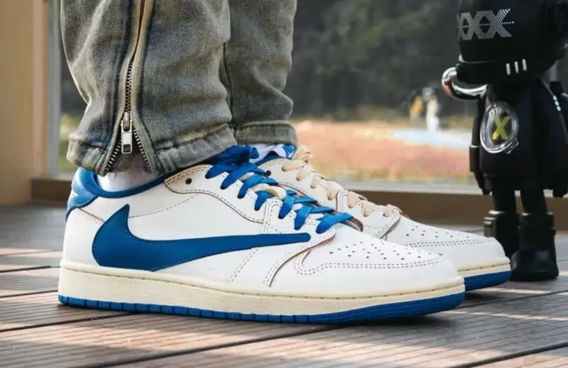 Travis Scott X Nikke Air Jordan 1 Low Fragment Heat Sneakers
