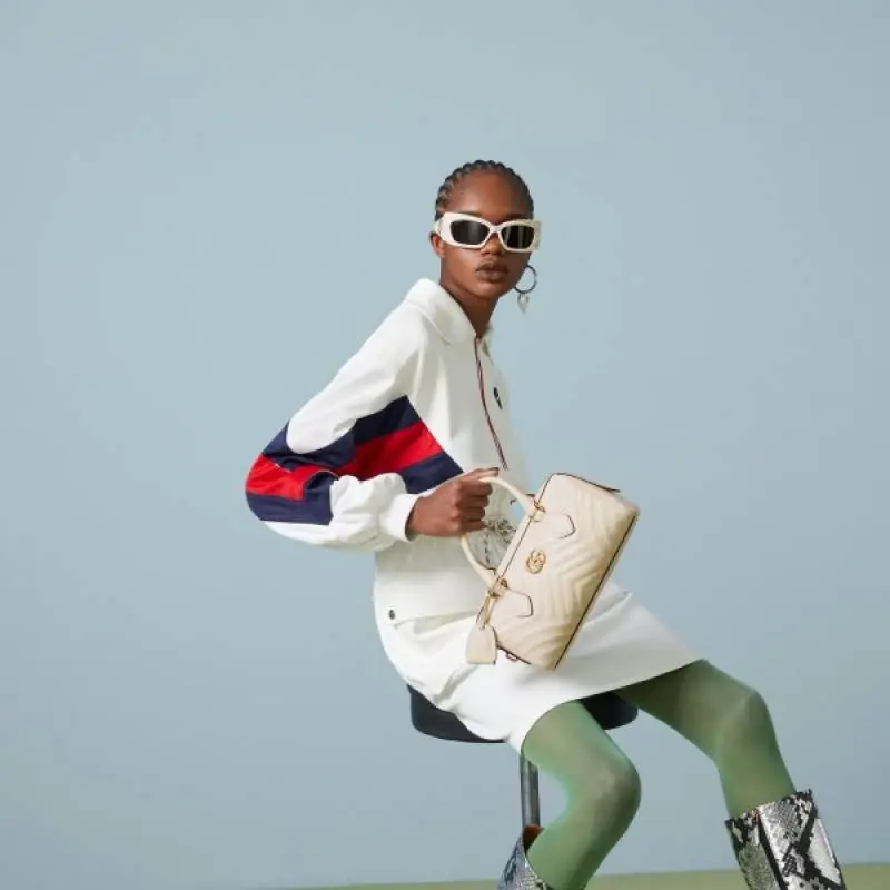 Gucci 746319 Marmont Top Handle Speedy Premium Bag With OG Box & Dust Bag & Carry Bag & Accessories (White-903) - Image 2