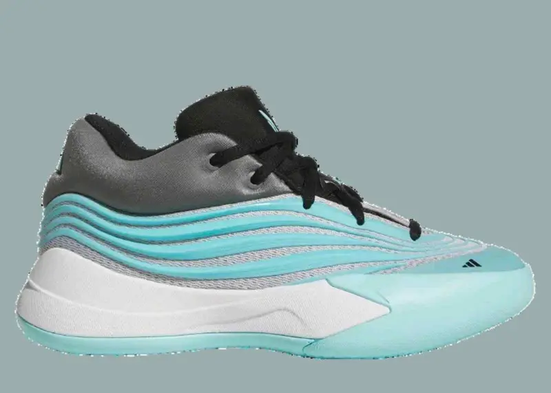 Adidas Dame X Older Kids (GS)Flash AquaCore BlackGrey331 - Image 3