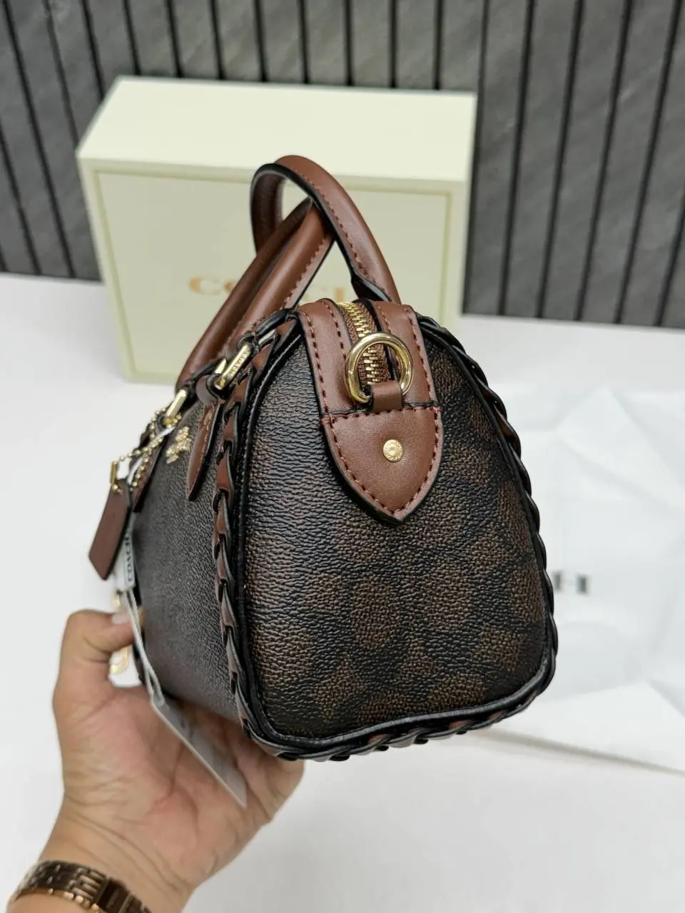 Coach Rowan Mini Braided Crossbody Bag With Original Magnet Box & DustCover Packing - Image 5