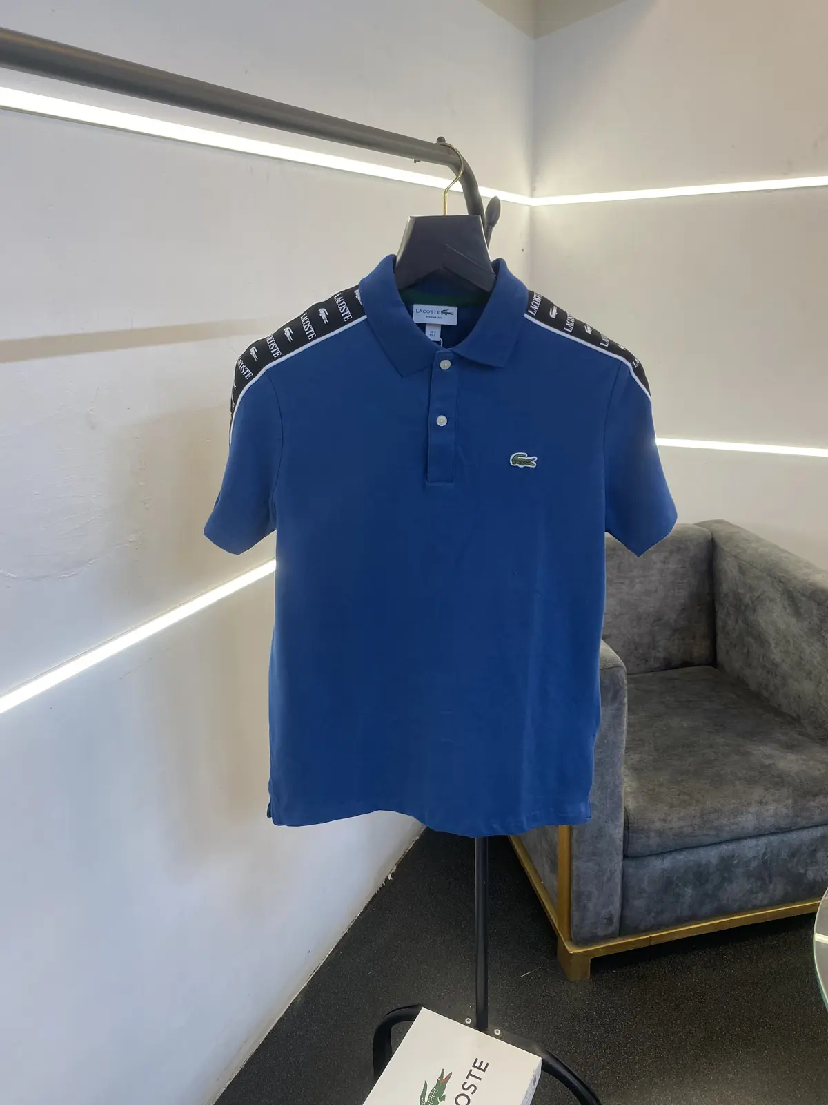 Lacoste imported box pack polo tshirt mid blue sale