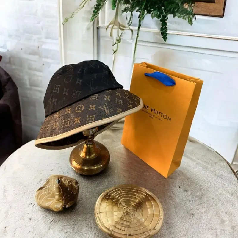 Louis Vuitton Monogram Premium Bucket Hat With Brand Polly Bag ( 915 ) - Image 4