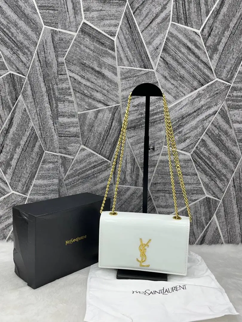Ysl Patent Leather Flap Bag With Original Box & Dust Cover Packaging - Image 7