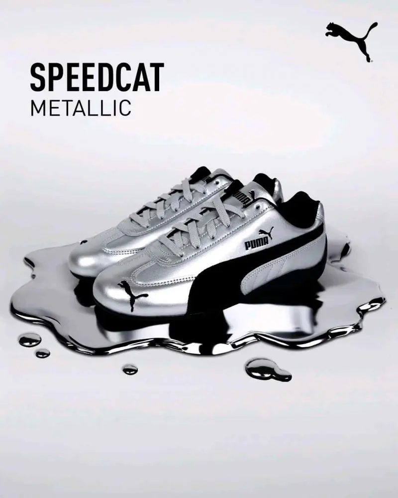Puma Speedcat Metallic Silver Black 6066 - Image 3