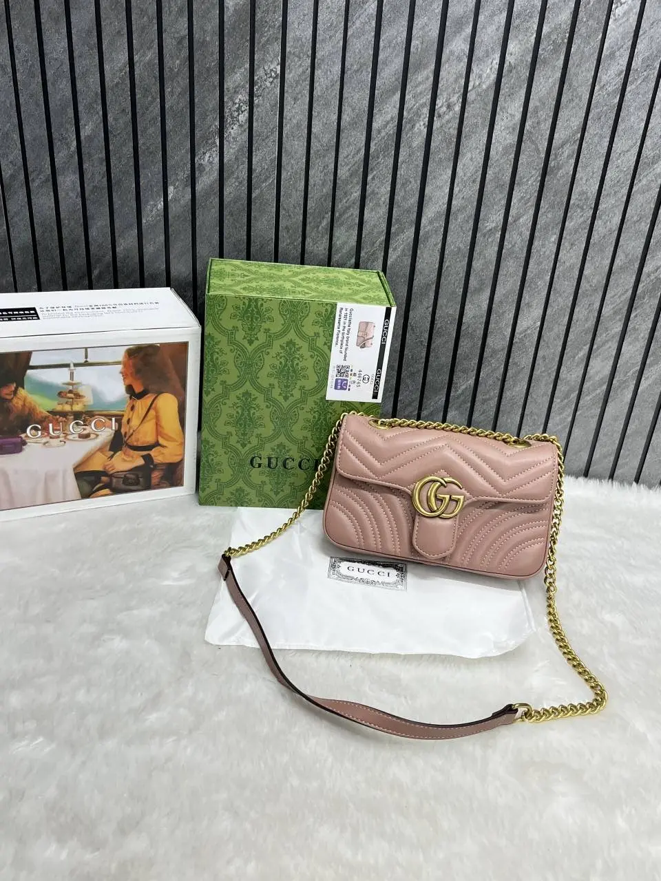 Gucci Marmont Premium Pink DoubleBox 1-1 Quality