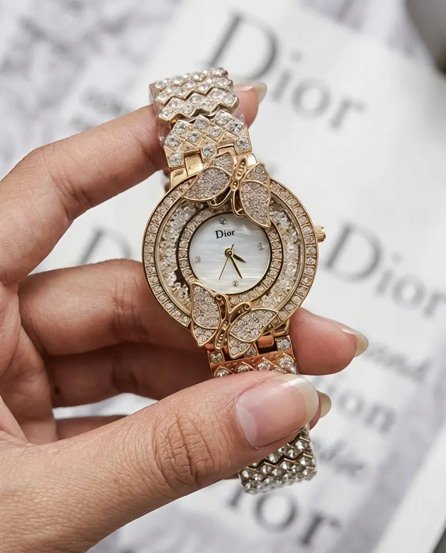 Dior Butterfly Gold Tone