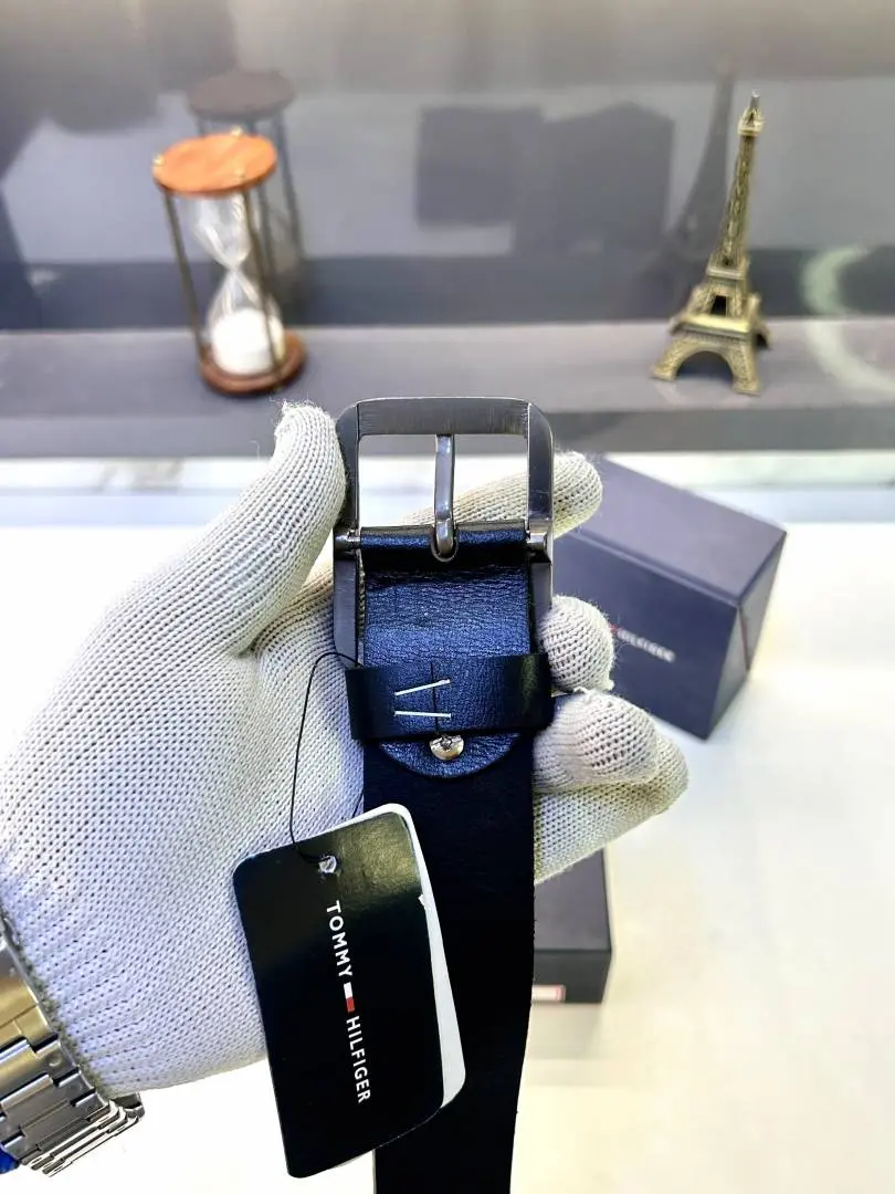 Tommy Hilgi Black Premium Quality Belt Fa 907 - Image 3