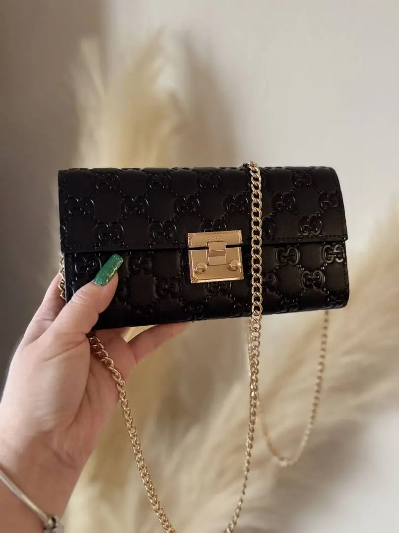 Gucci 75 Padlock Chainwallet With OriginalBox DustCover - Image 8