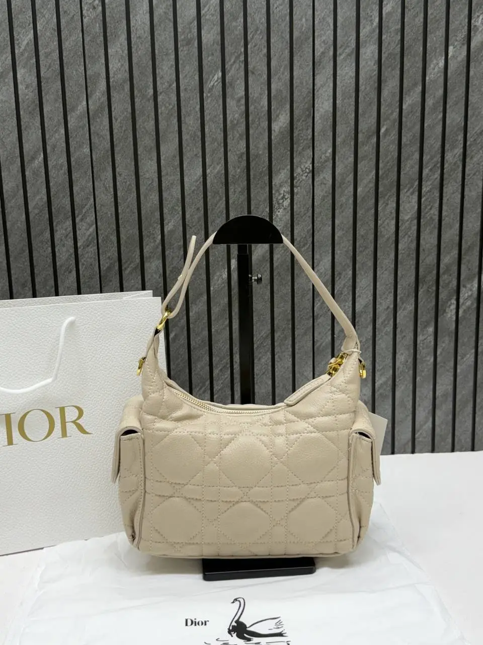Dior CB D Dream Medium Hobo Shoulder Crossbody Bag With CarryBag & DustCover - Image 3