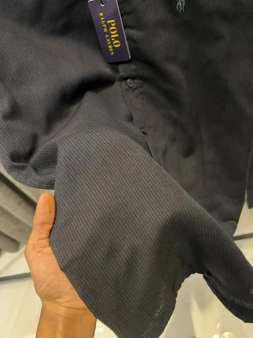 Ralph LAUREN P-OLO IMPORTED STORE ARTICLE SHIRT BLACK AND GREY - Image 4