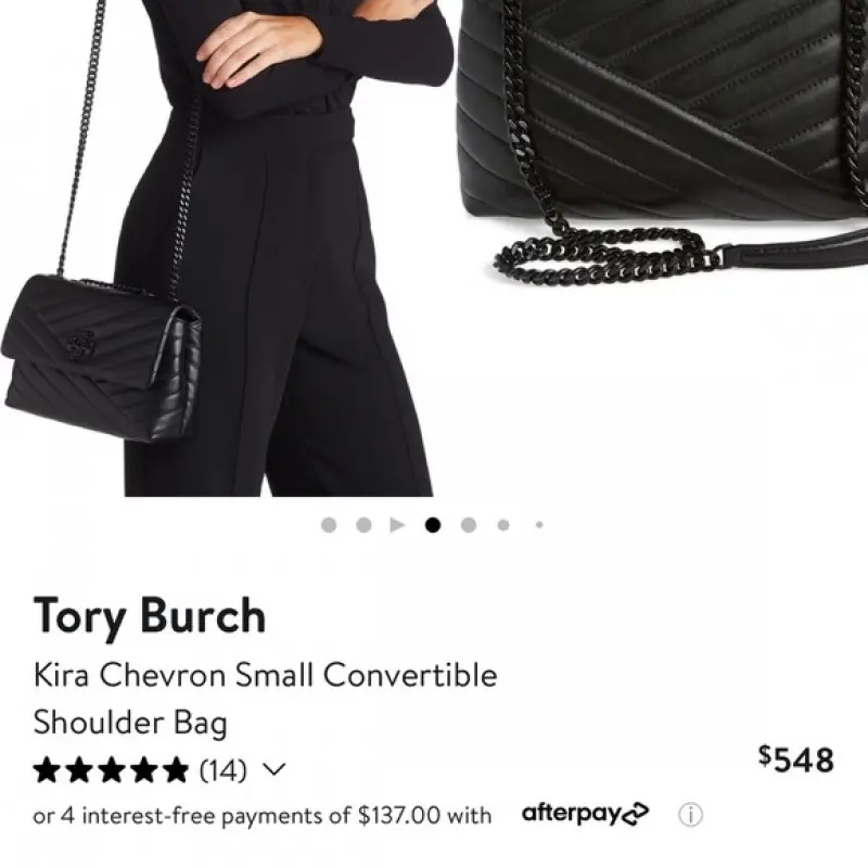 Tori Burch Kira AllBlack Quilted Shoulder With DoubleBox - Image 5